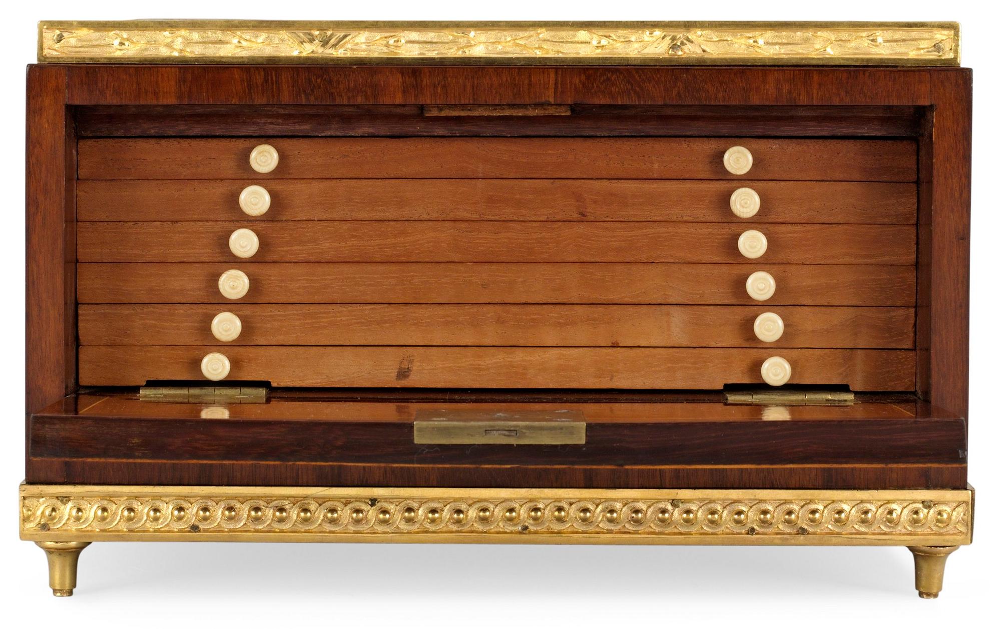Myntkabinett, av Georg Haupt, signerat och daterat 1780. Gustavianskt.