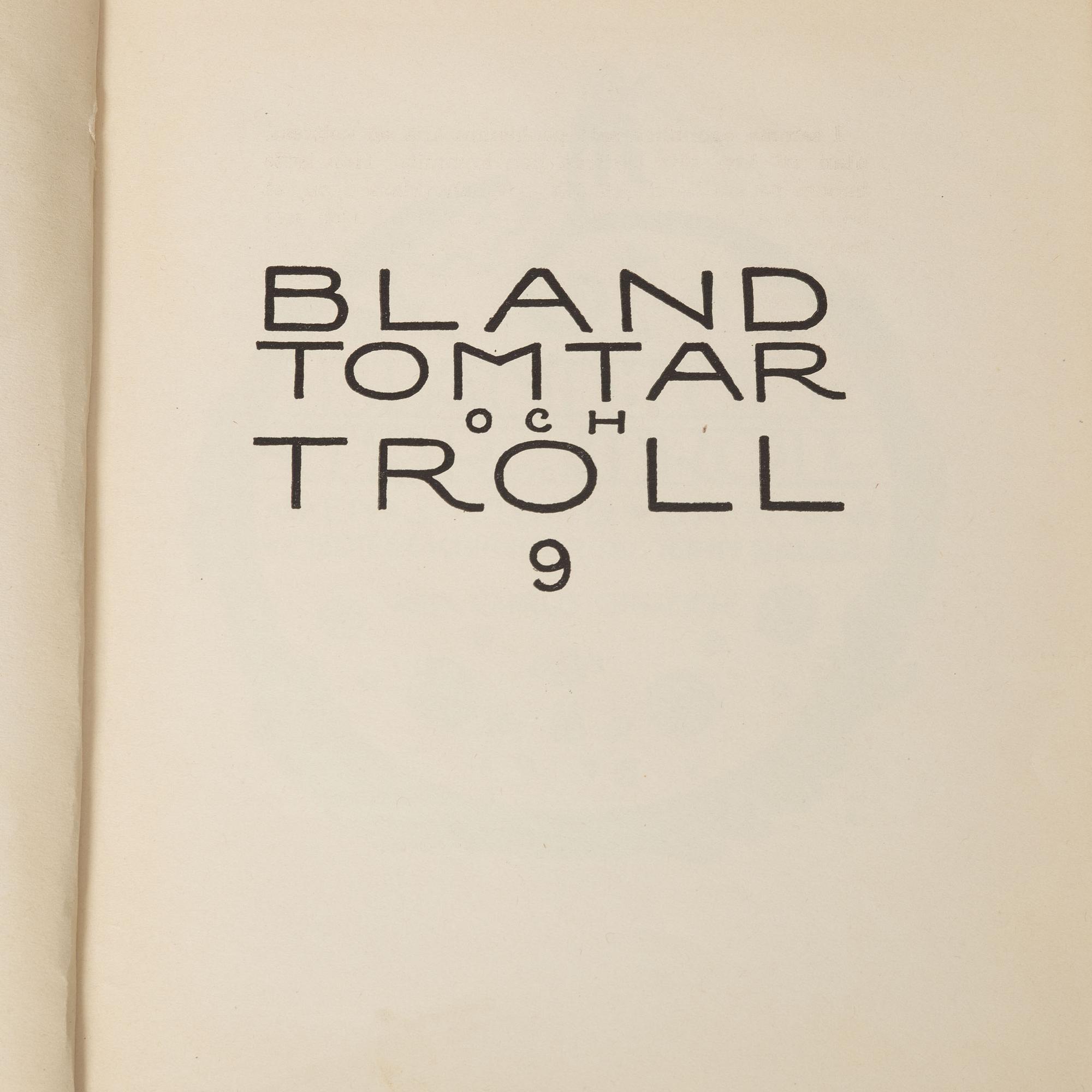 John Bauer, two book, 'Bland tomtar och troll', Åhlén & Åkerlunds förlag, Gothenburg 1912-1915.