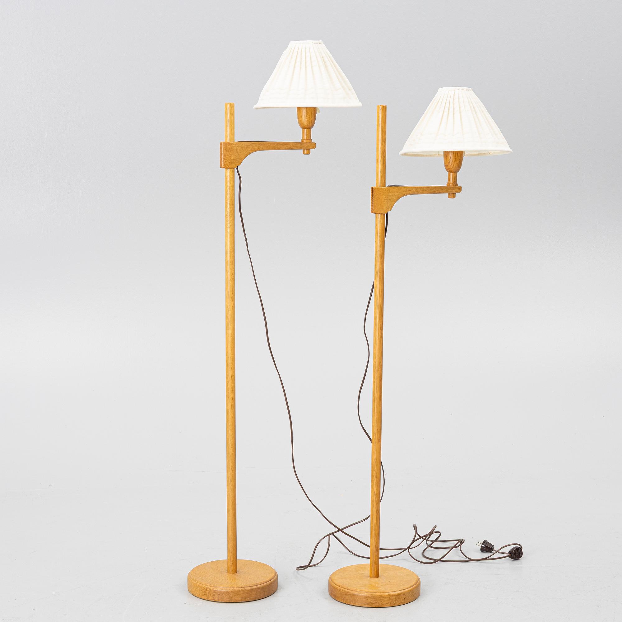 Carl Malmsten, a pair of 'Staken' floor lamps.