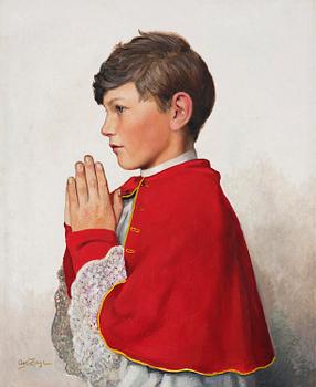 651. Owe Zerge, Altar boy.