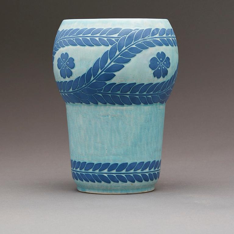 VAS, flintgods, "Sgrafitto" Josef Ekberg, Gustavsberg.