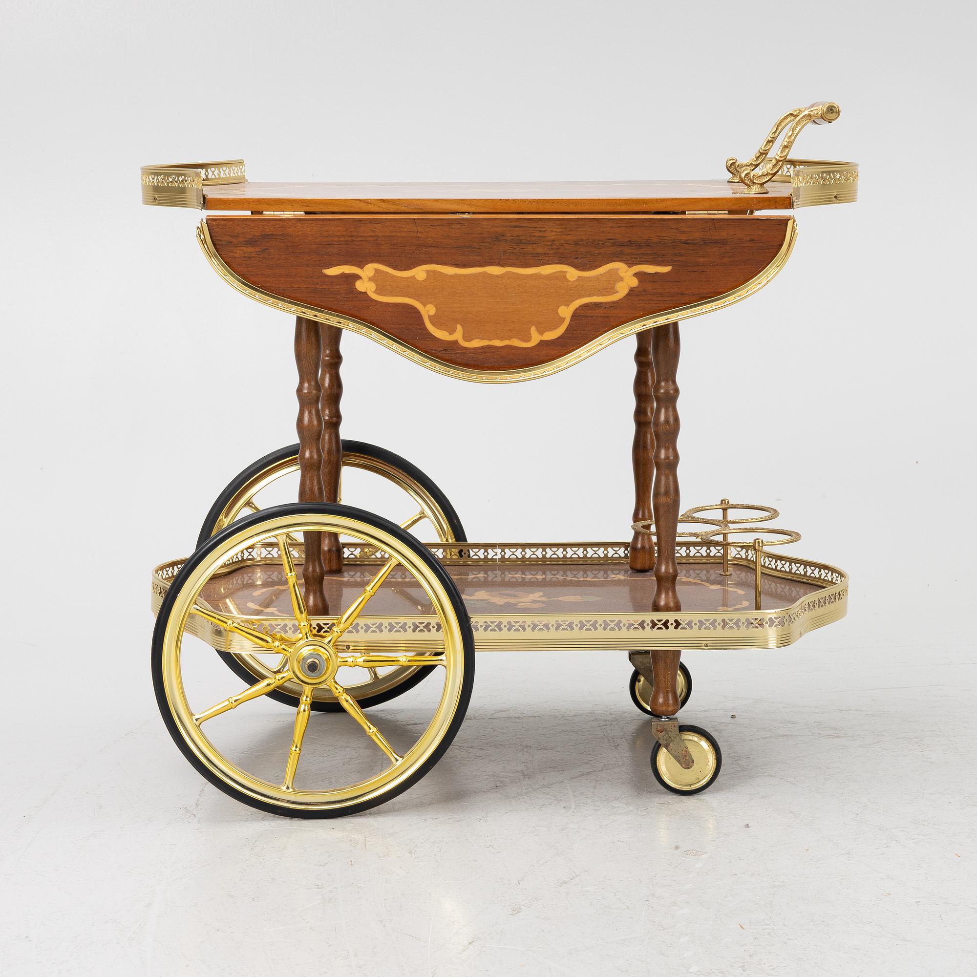 An Italian drinks trolley, second half of the 20th Century.