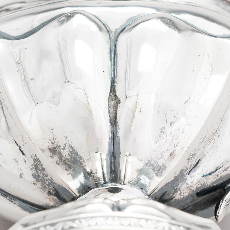 Johan Hellgren, gräddkanna, silver, Kristinestad, 1843.