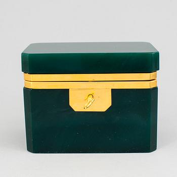 A MURANO GLASS BOX, Opaline Elli Ferro, Italy, Svenskt Tenn, mid 20th century.