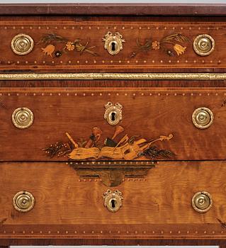 A pair of Gustavian commodes by N P Stenström.