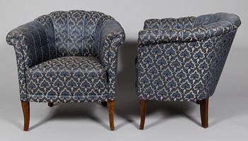 FÅTÖLJER, 1 par, 1900-talets mitt.