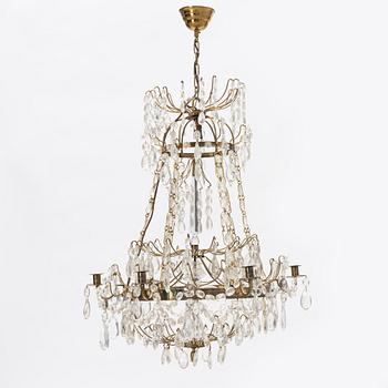 A Gustavian style chandelier, first half of the 20th Century.