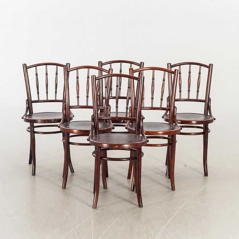 STOLAR, 6 st, mestadels Thonet-Mondus, omkring 1900.
