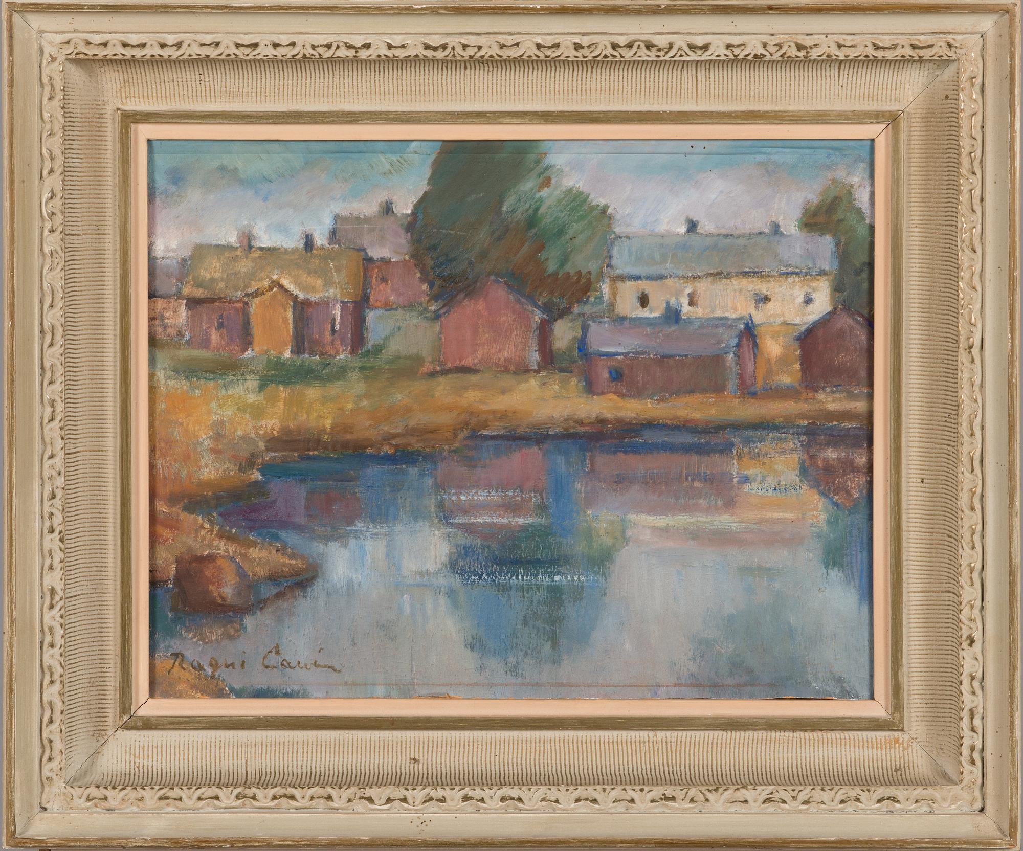 Ragni Cawén, oil on panel, signed.