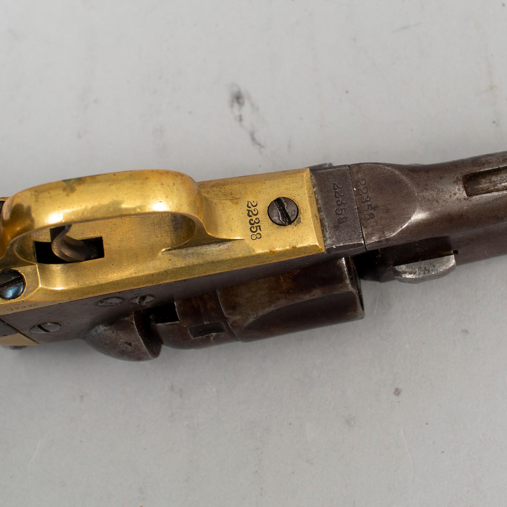 A Colt 1862 Police percussion revolver, manufactured 1863.