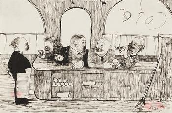 77. Axel Fridell, "Vid baren" (At the bar).