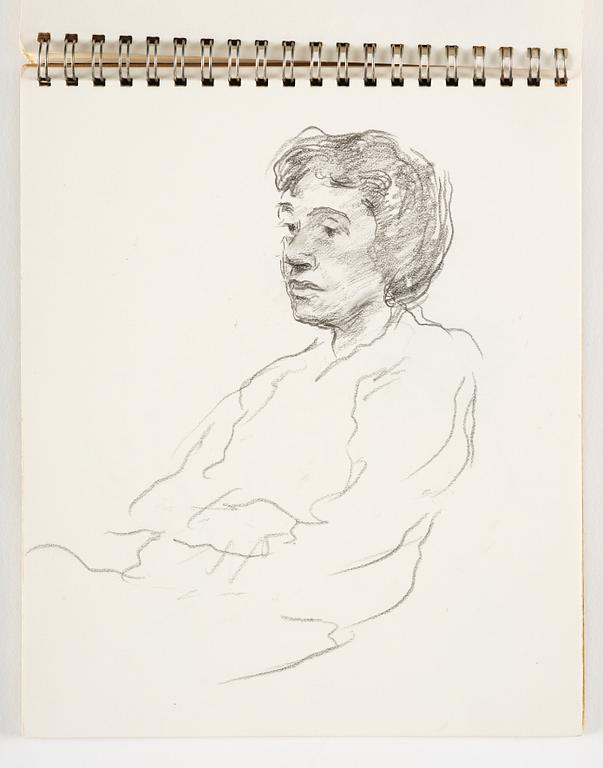 Lotte Laserstein, 4 skissböcker med blyertsteckningar.