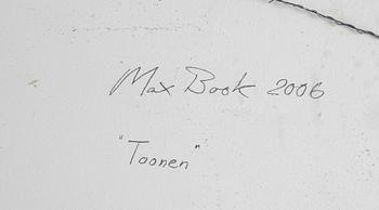 Max Mikael Book, oil/mixed media on panel, signed and dated 2006 verso.