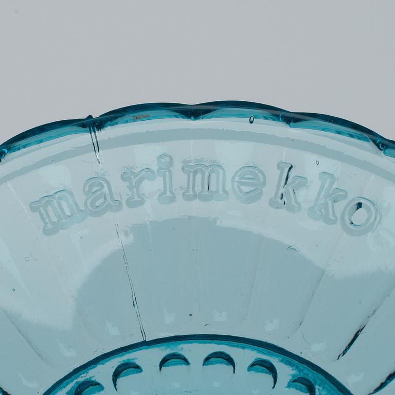 SKÅLAR, 7 st, glas, "Mariskooli" Marimekko, Iittala.