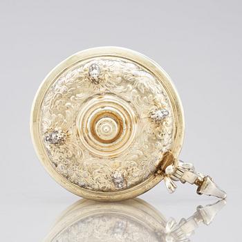 A German 17th century silver-gilt tankard,  mark of Abraham I Drentwett, Augsburg 1645-50.