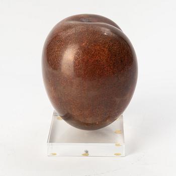 Hans Hedberg, a stoneware sculpture of a plum, Biot, France.