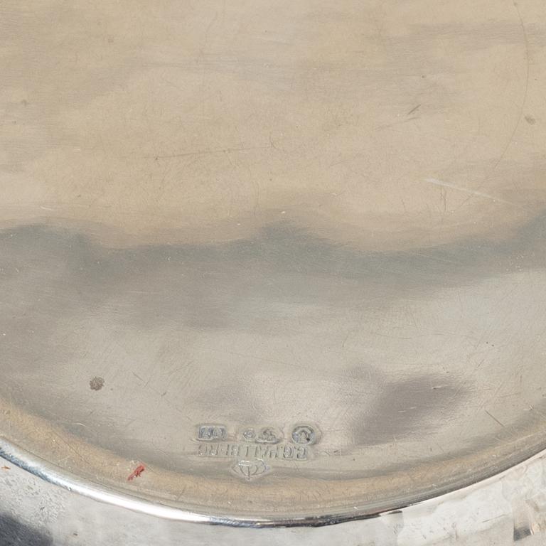 Skål, bägare samt vas, silver, Sverige, 1900-talets första hälft.