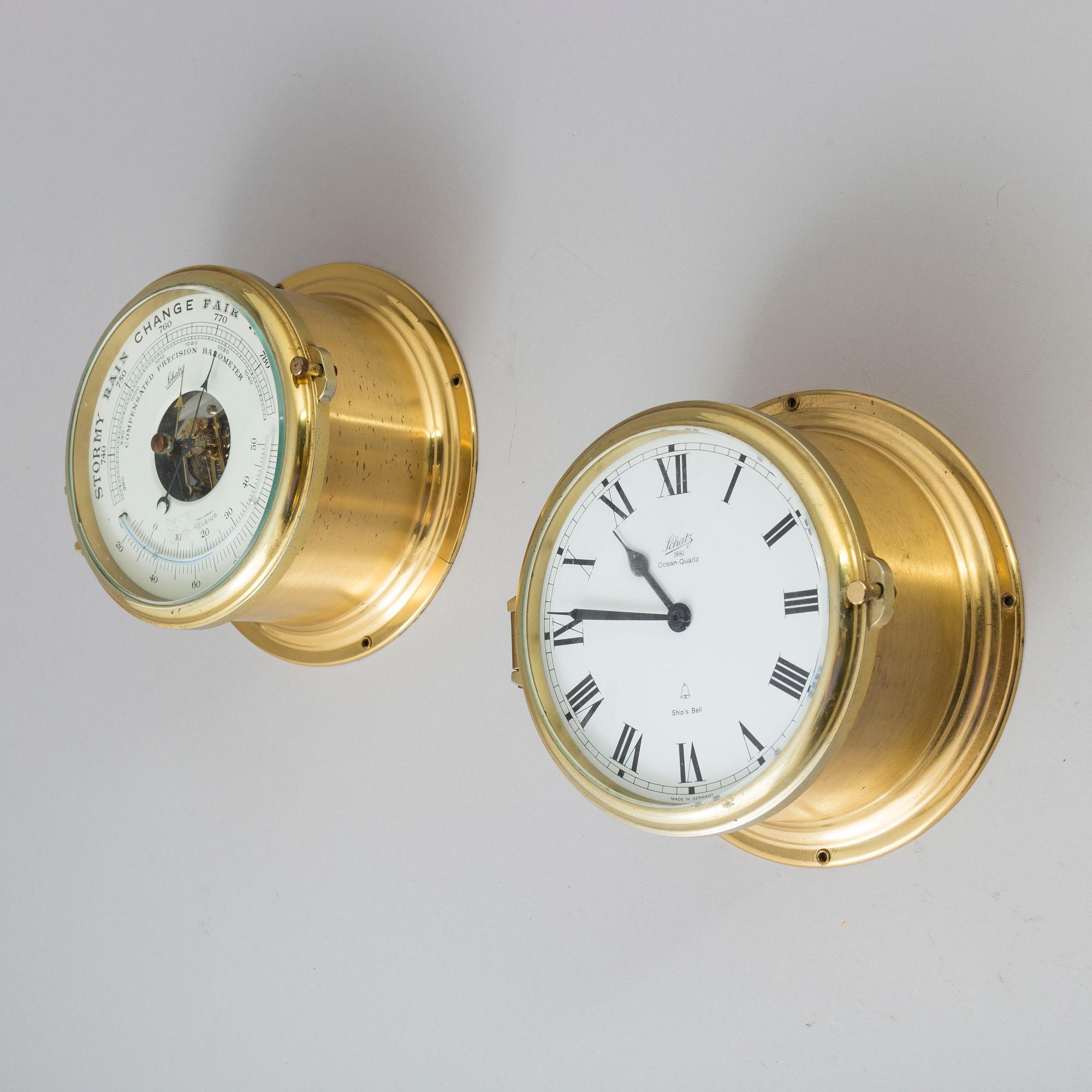 SKEPPSKLOCKA OCH BAROMETER, Schatz, 1900-talets andra hälft. - Bukowskis