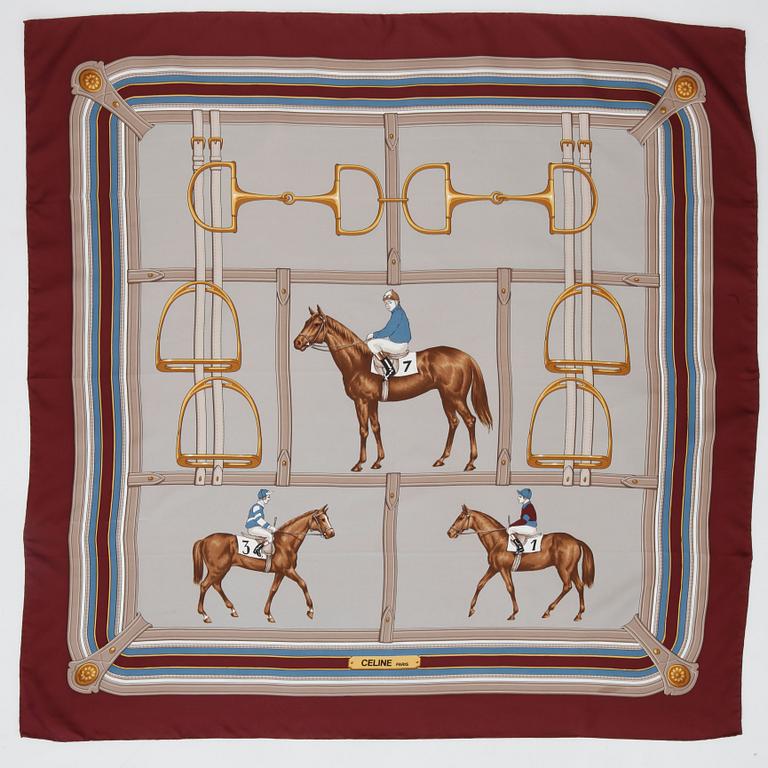 CÉLINE, a silk scarf.