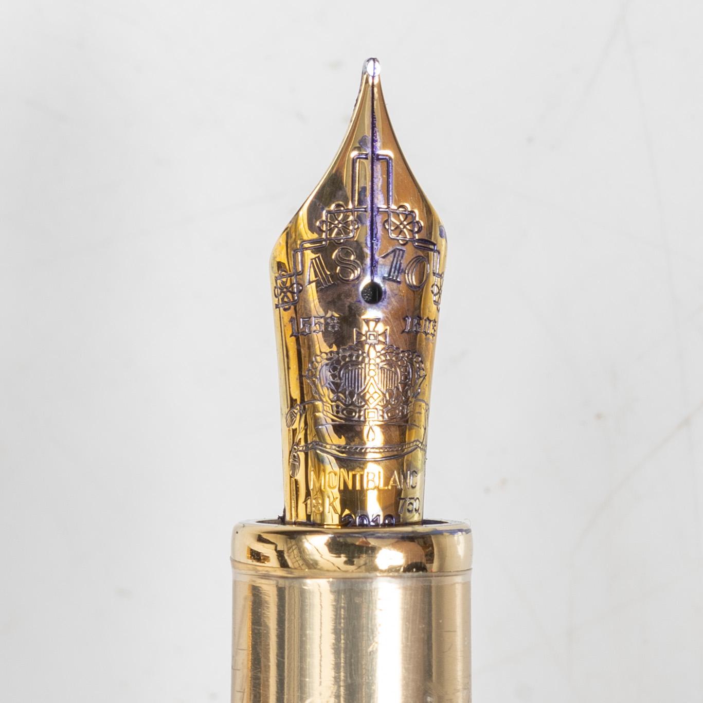 A Montblanc fountain pen, limited edition 'Queen Elizabeth I' from the series 'Patrons of Art'.