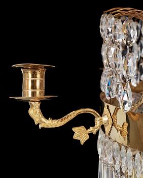 A Swedish Empire first halft 19th Century seven-light chandelier.