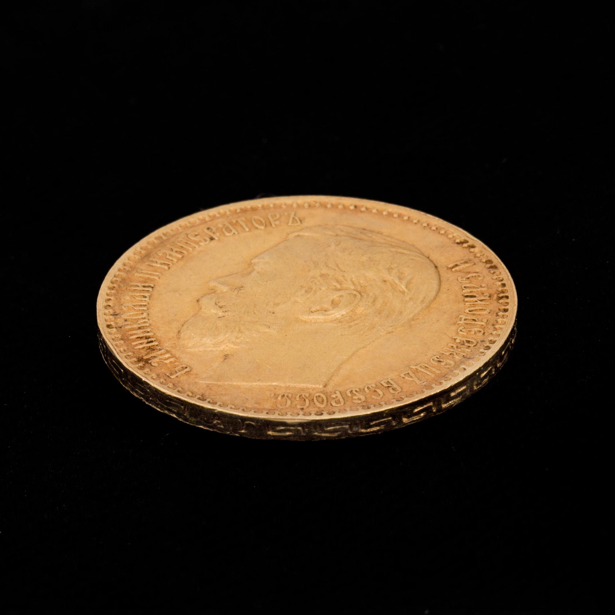 A 5 Rubel gold coin, Nikolaj II Russia 1898. Weight ca 4,3 grams.