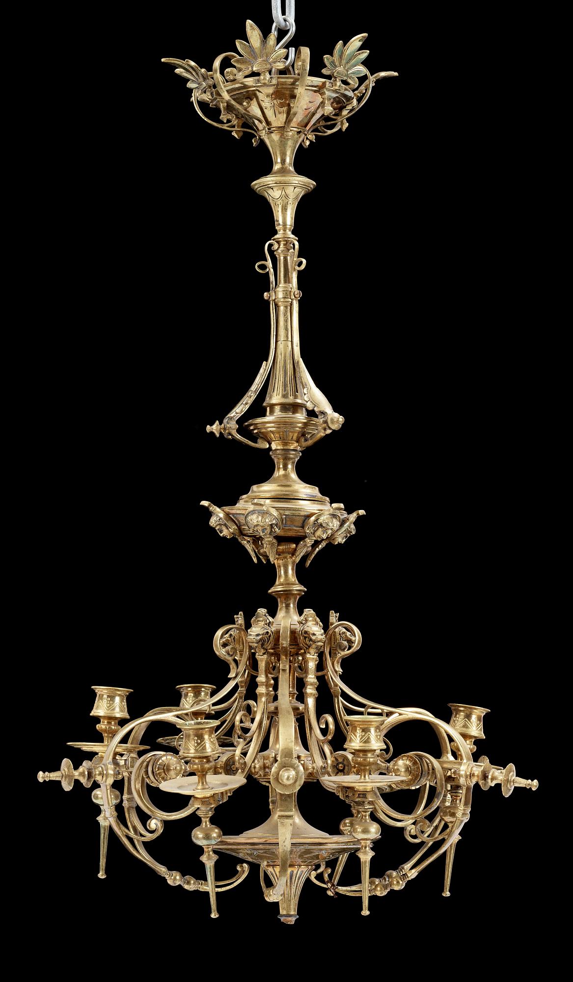 LJUSKRONA, mässing, sekelskiftet 1900.