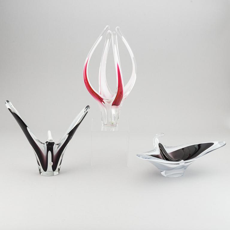 Paul Kedelv, glas, 3 delar, "Coquille", Flygsfors.