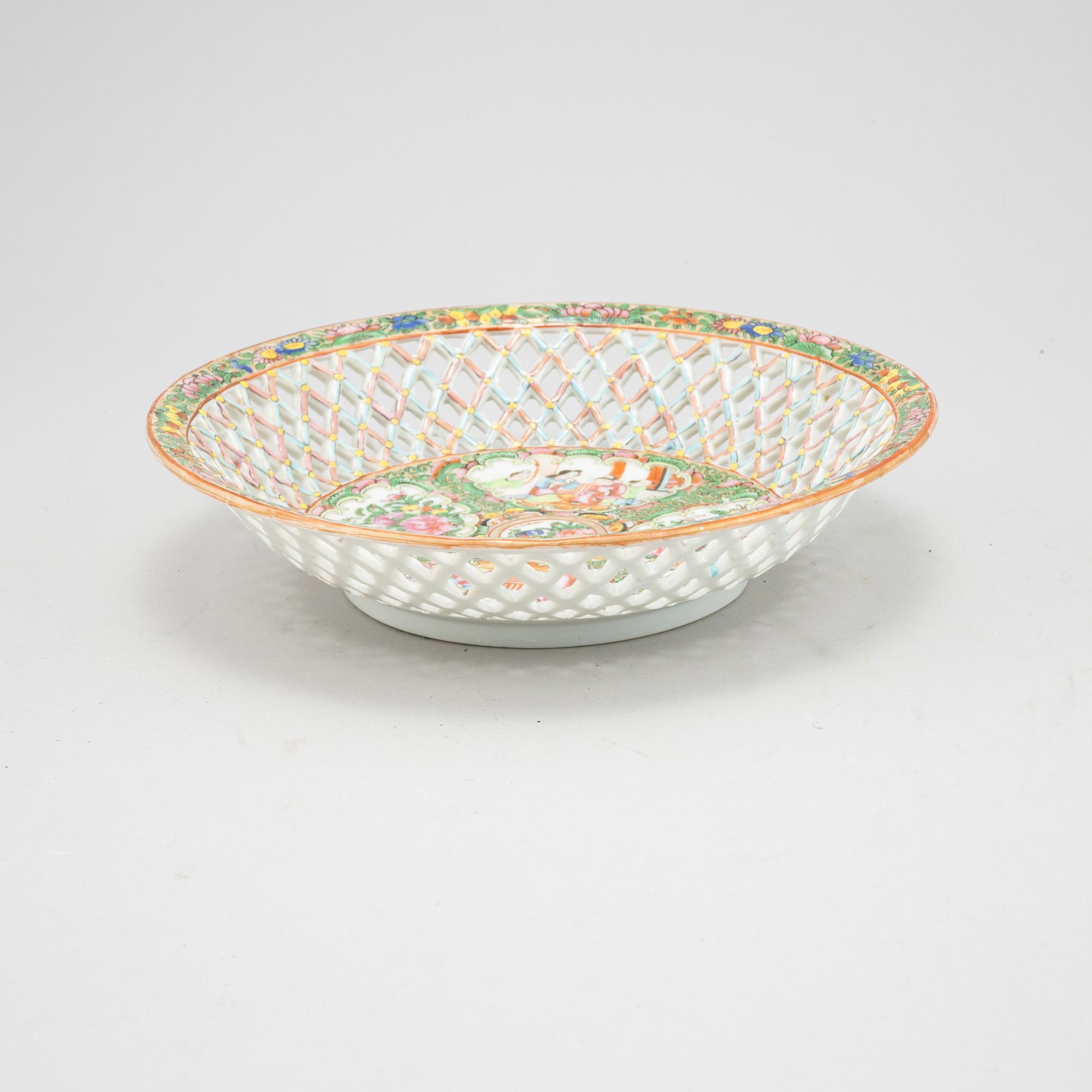 Parti porslin, sex delar, Kina, Kanton, 1800-tal samt1900-tal.