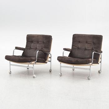 Bruno Mathsson, a pair of "Karin" armchairs, DUX.