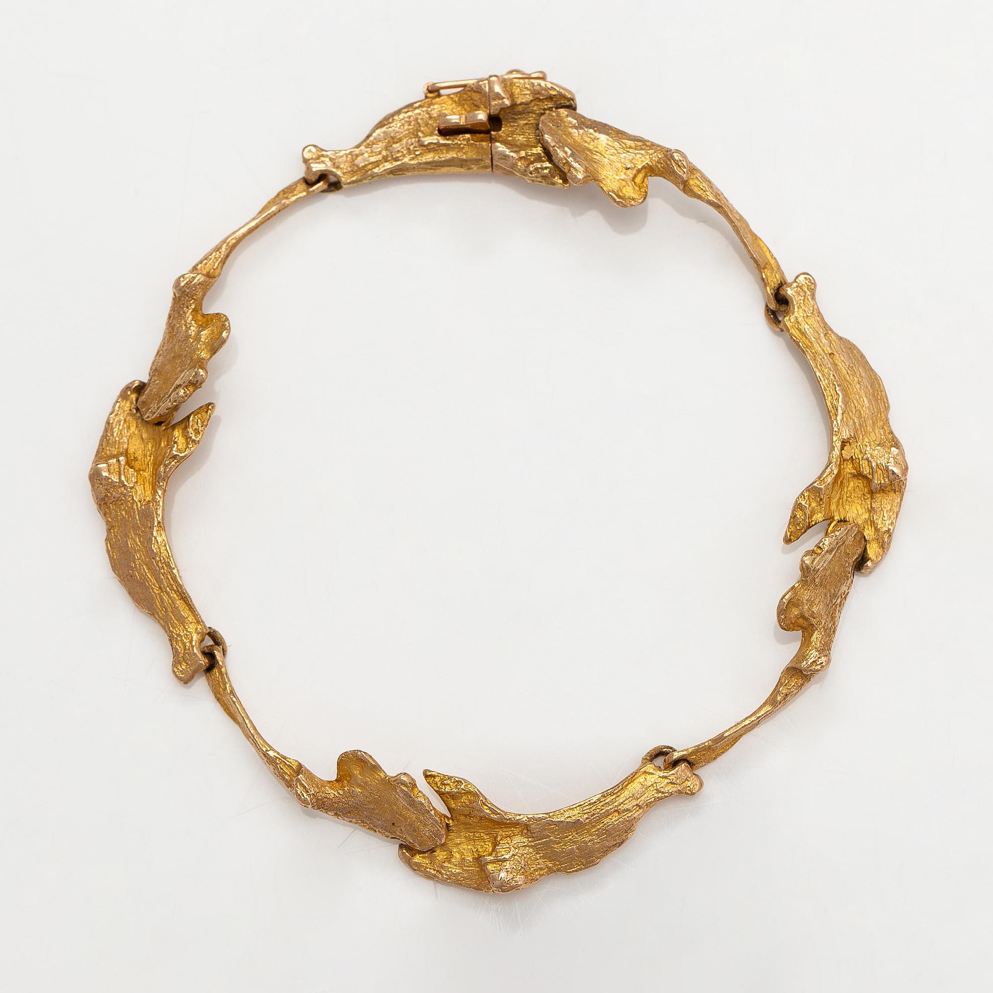Björn Weckström, "Orchid psychedelic"A 14K gold bracelet . Lapponia 1971.