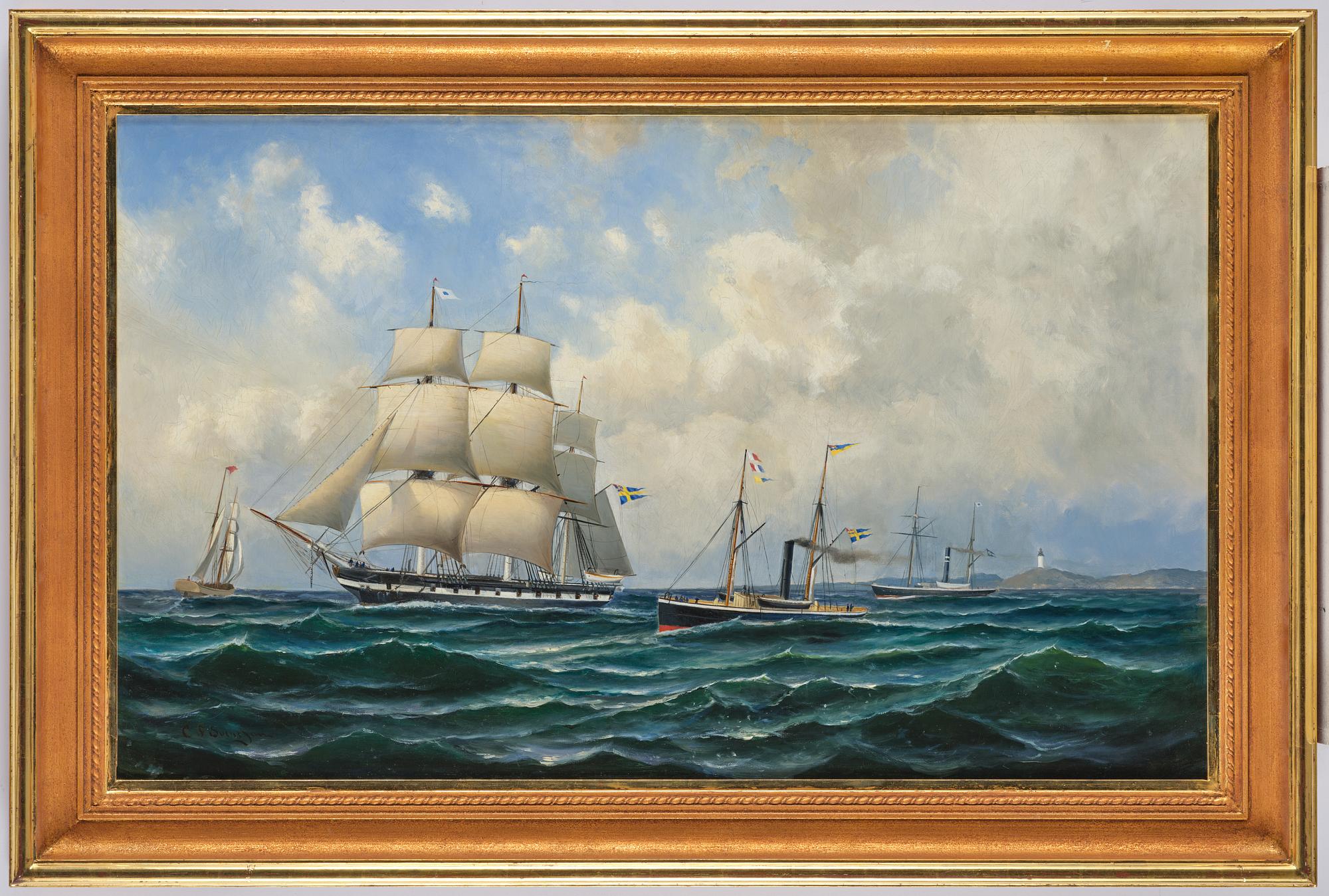 Christian Fredrik Swensson (Svensson), Christian Fredrik Swensson, "Norrköping" and cannon boats.