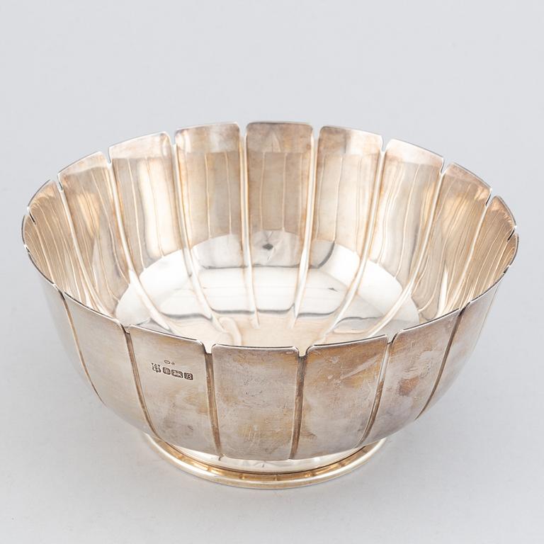 A silver bowl.