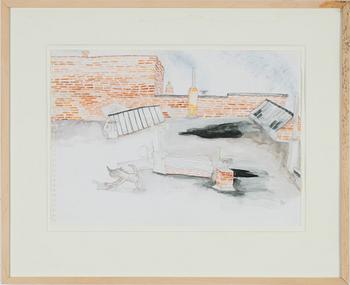 Lisa Jeannin, mixed media on paper, executed in 2005.