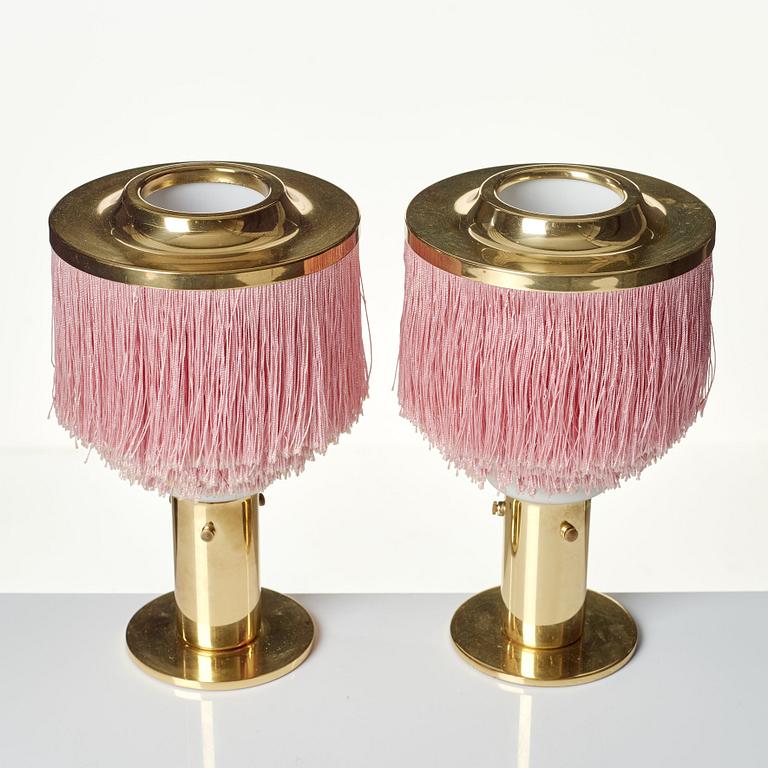 Hans-Agne Jakobsson, a pair of table lamps, model "B 145", Hans Agne Jakobsson AB, Markaryd, Sweden 1960's-70's.