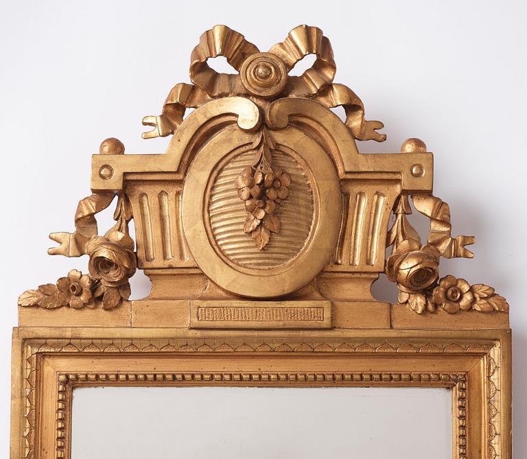 A Gustavian mirror by J Åkerblad (master in Stockholm 1758-99), 1780.