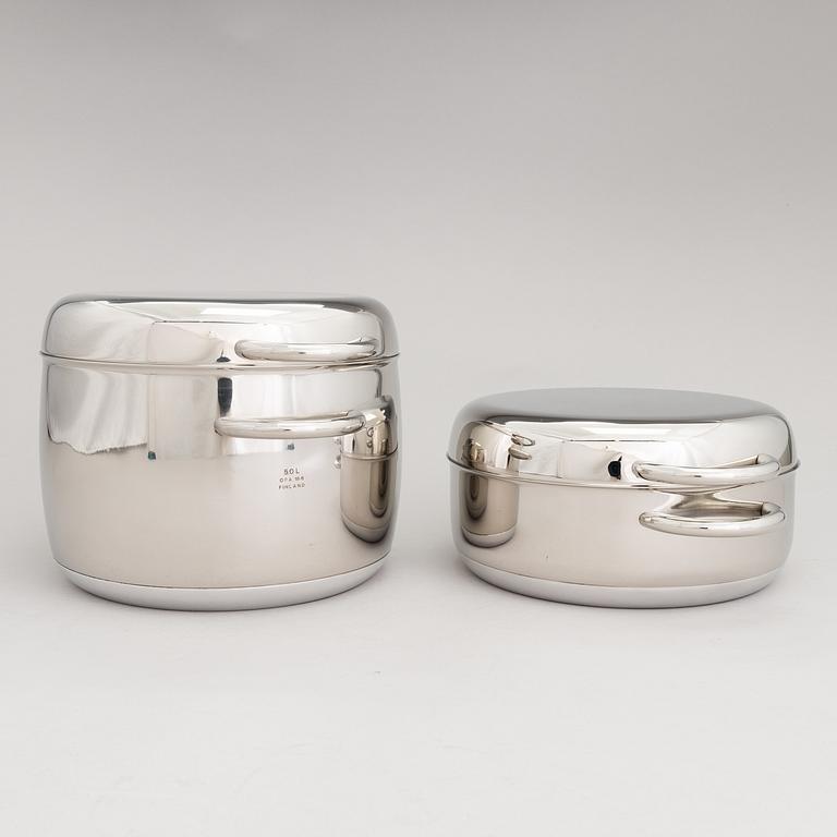 TIMO SARPANEVA, 7-piece stainless steel serving dishes for Opa Ltd.