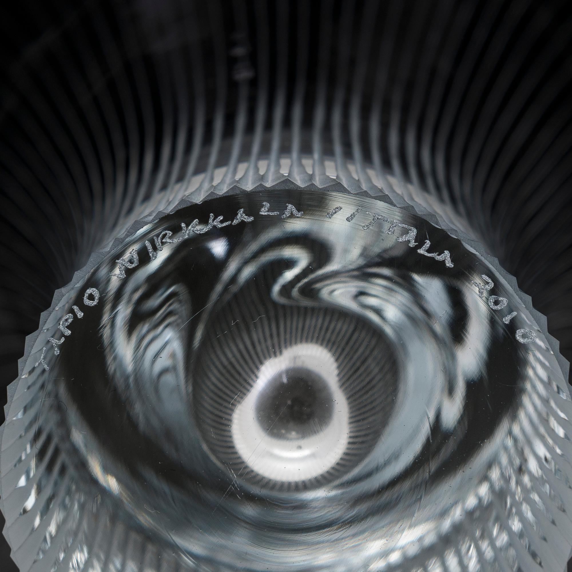 Tapio Wirkkala, vaser, 2 st, "Kanttarell", signerade Tapio Wirkkala Iittala.