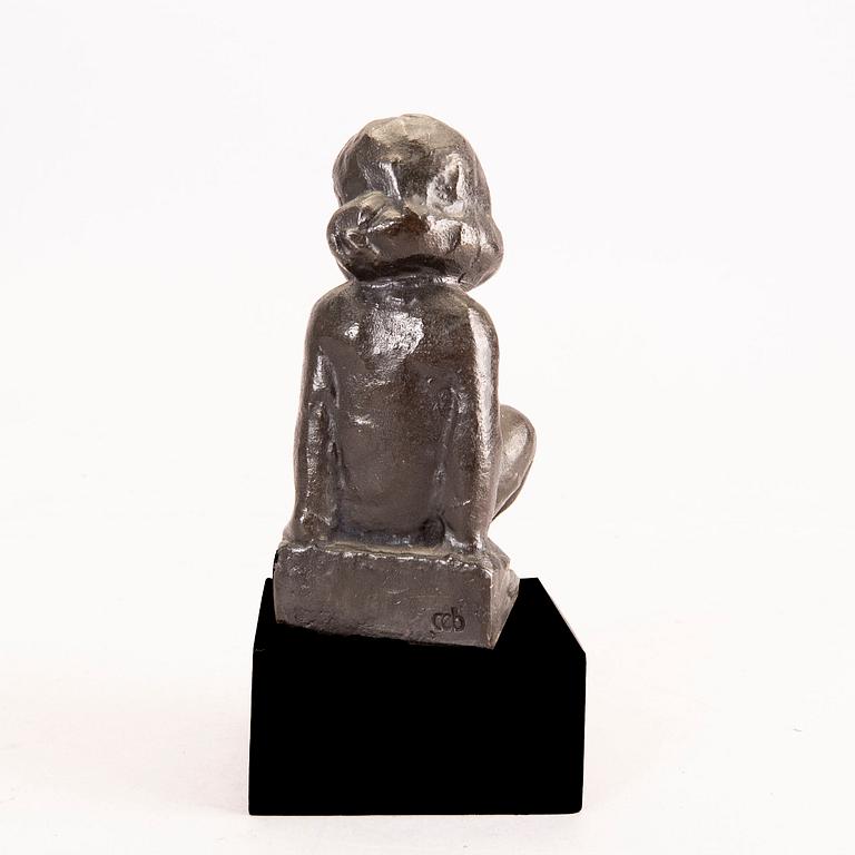 Carl Einar Borgström, sculpture, patinated bronze, stamp signature.