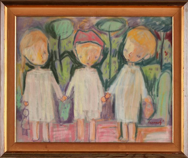 KURT CARENDI, pastell, signerad.