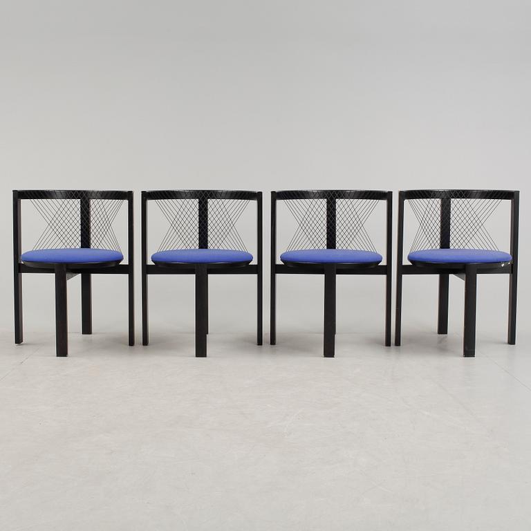 STOLAR, 8st, "String Chair", Niels Jörgen Haugesen, Danmark, 1970-tal.