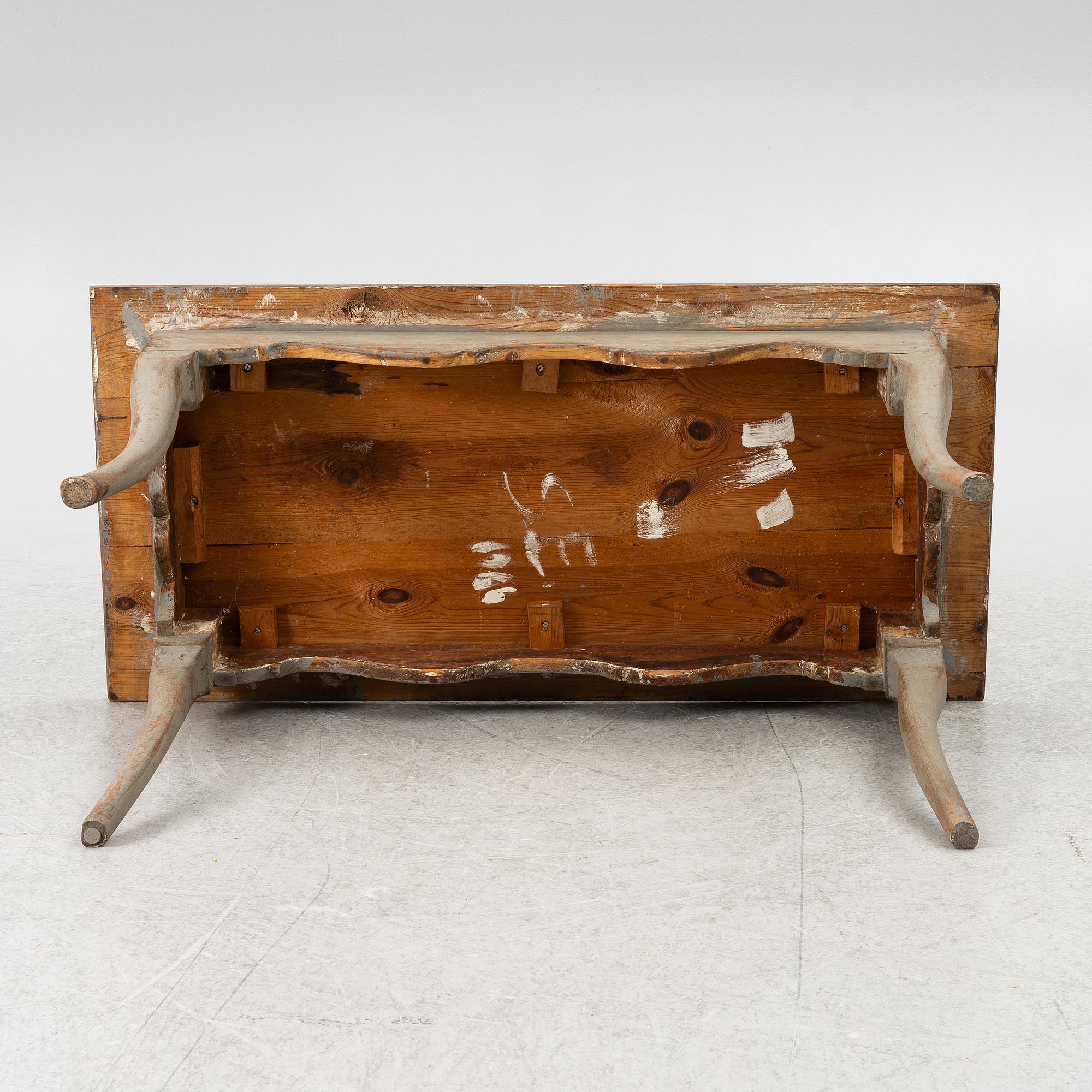 A Swedish rococo table, later part 18th century.