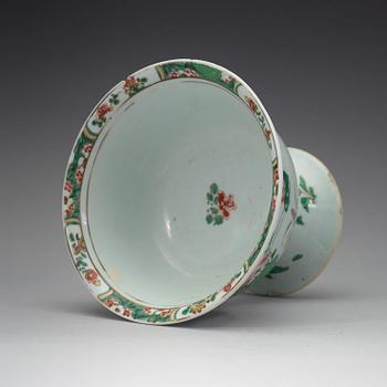 A famille verte tazza, Qing dynasty, Kangxi (1662-1722).