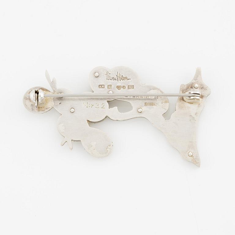 Wiwen Nilsson, a brooch, sterling silver, Lund 1960.