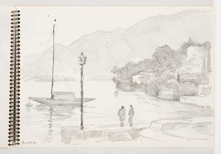 Lotte Laserstein, 4 skissböcker med blyertsteckningar.