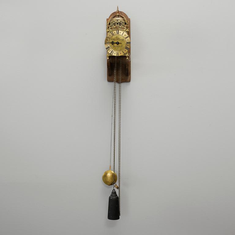 VÄGGSUR, med ett lod samt pendel, nyrenässans/barockstil, 1800-talets slut.