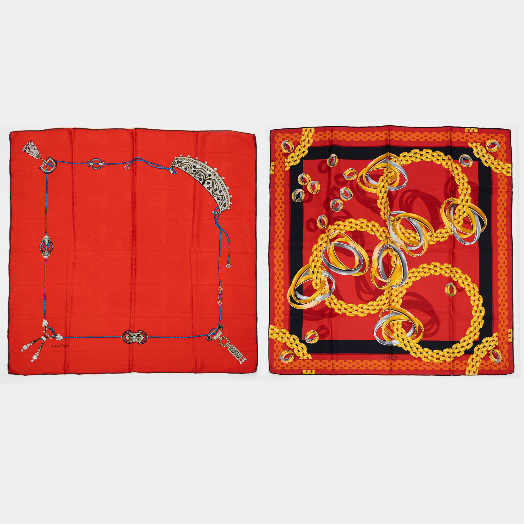 Cartier, scarves, 2 st.