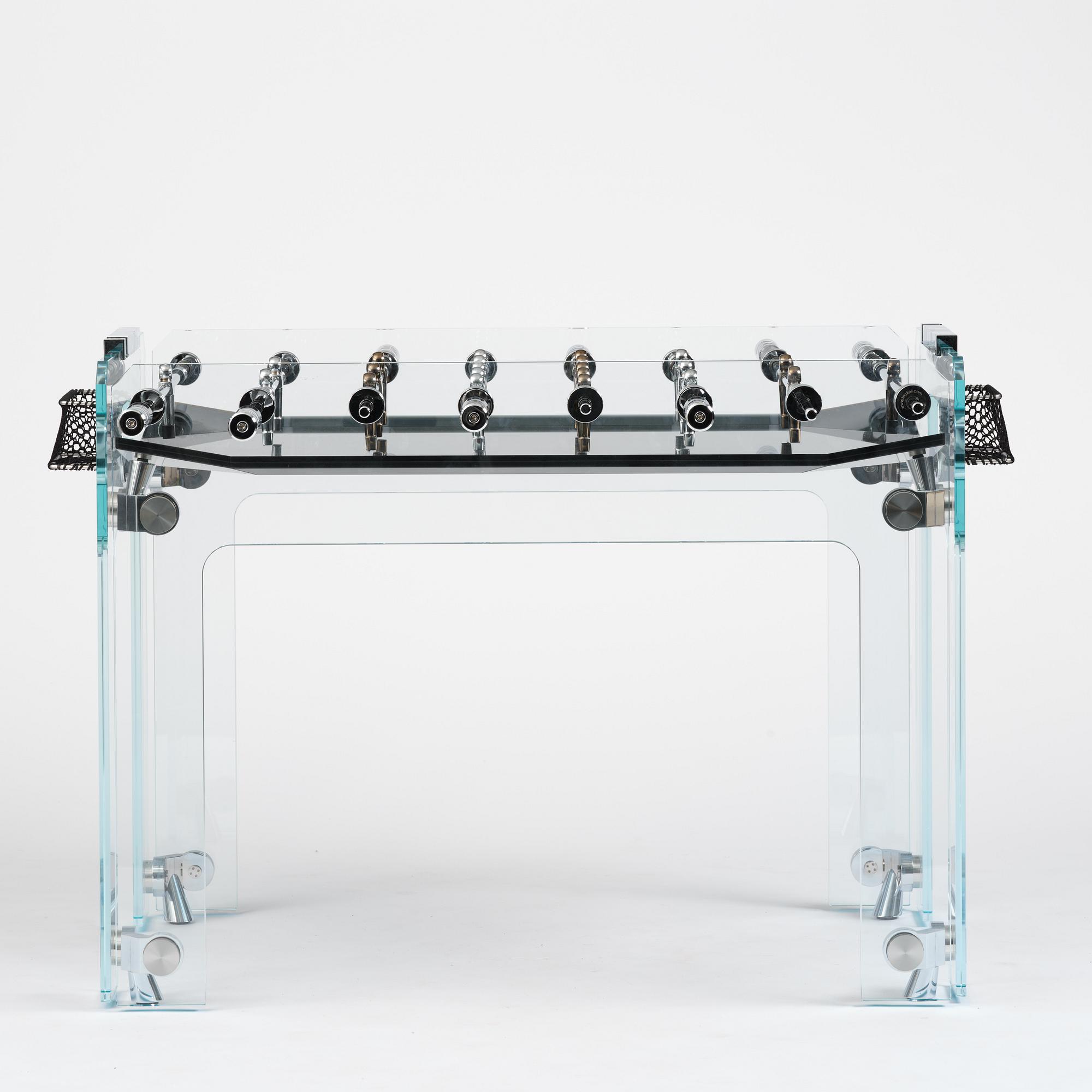 Adriano Design, foosball table, "Cristallino Classic", Teckell, Italy.