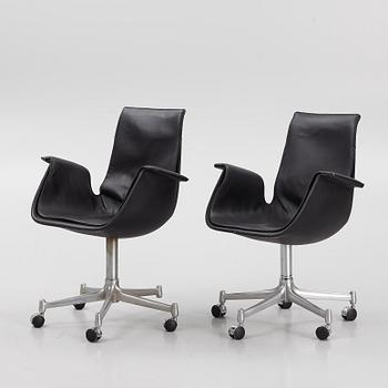 Preben Fabricius & Jørgen Kastholm, armchairs, a pair, "Tulip", Knoll International.