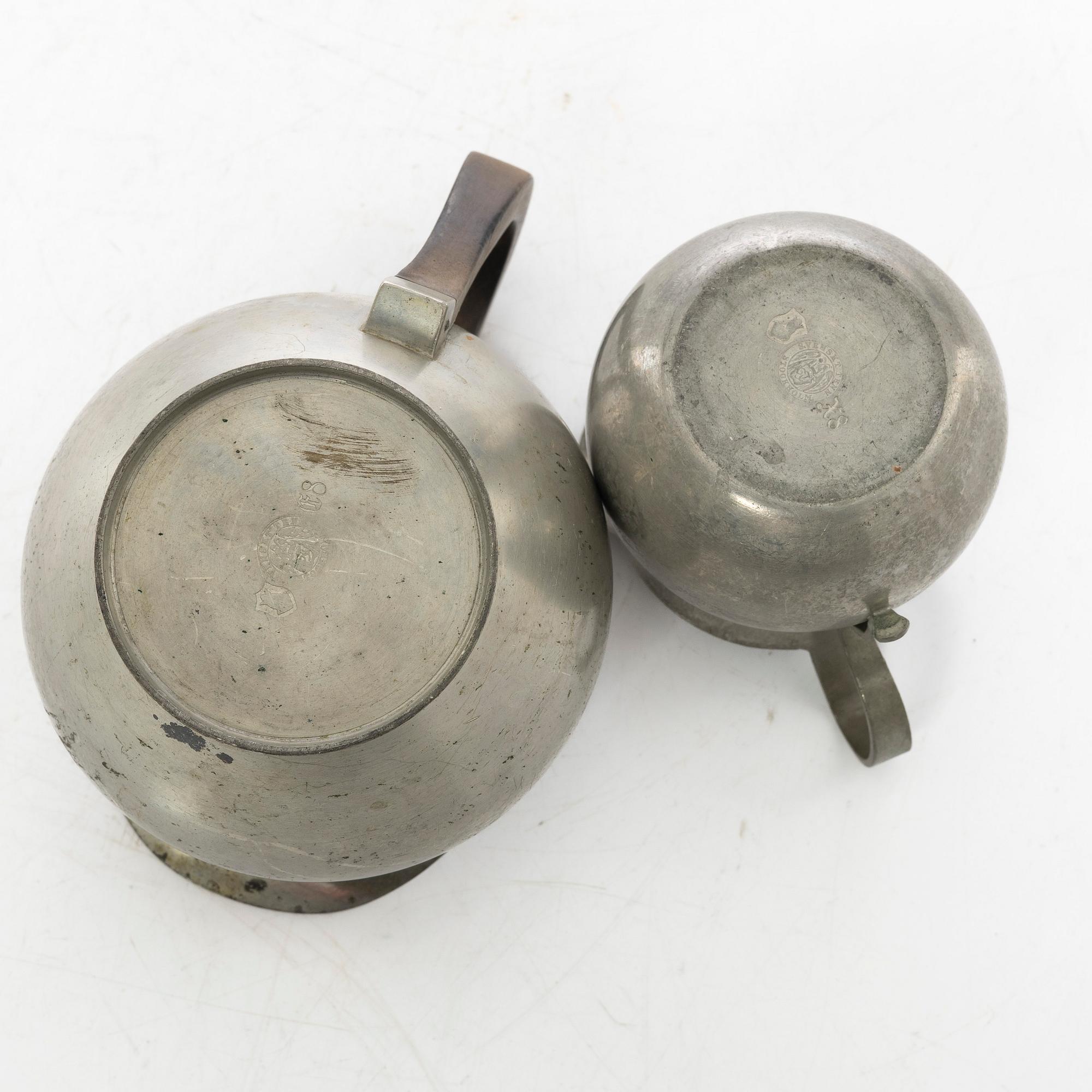 Nils Fougstedt, A four piece pewter coffee service, Svenskt Tenn, 1931 - 1946.